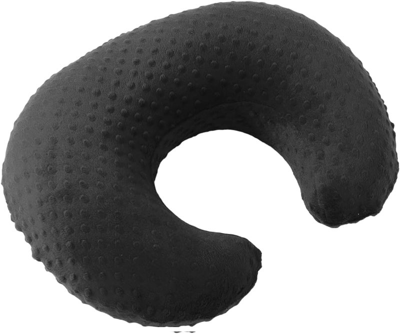 Aullar Pillowcase for Nursing Pillow and Positioner for Breastfeeding and Bottle Feeding, Propping Baby, Tummy Time, Baby Sitting Support, Awake-Time Support, Pillow Cover Only (Black) - Image 1